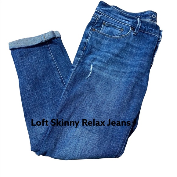 Loft Relaxed Skinny Distressed Jeans 29/8P - Picture 1 of 11